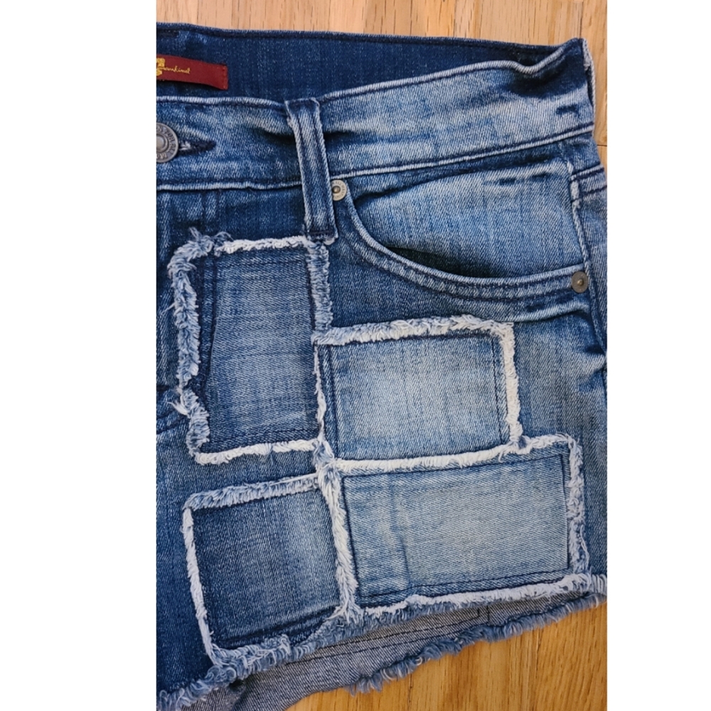 New 7 For All Mankind Patchwork Boho Cutoff Short… - image 3
